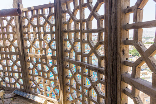 Railing of the minaret of Shah Mosque in Isfahan  Iran