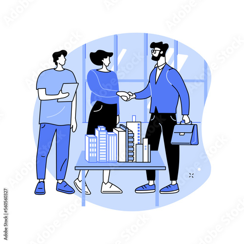 Real estate investment sales isolated cartoon vector illustrations.