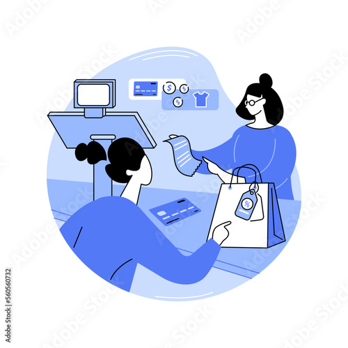 Paying by credit card isolated cartoon vector illustrations.