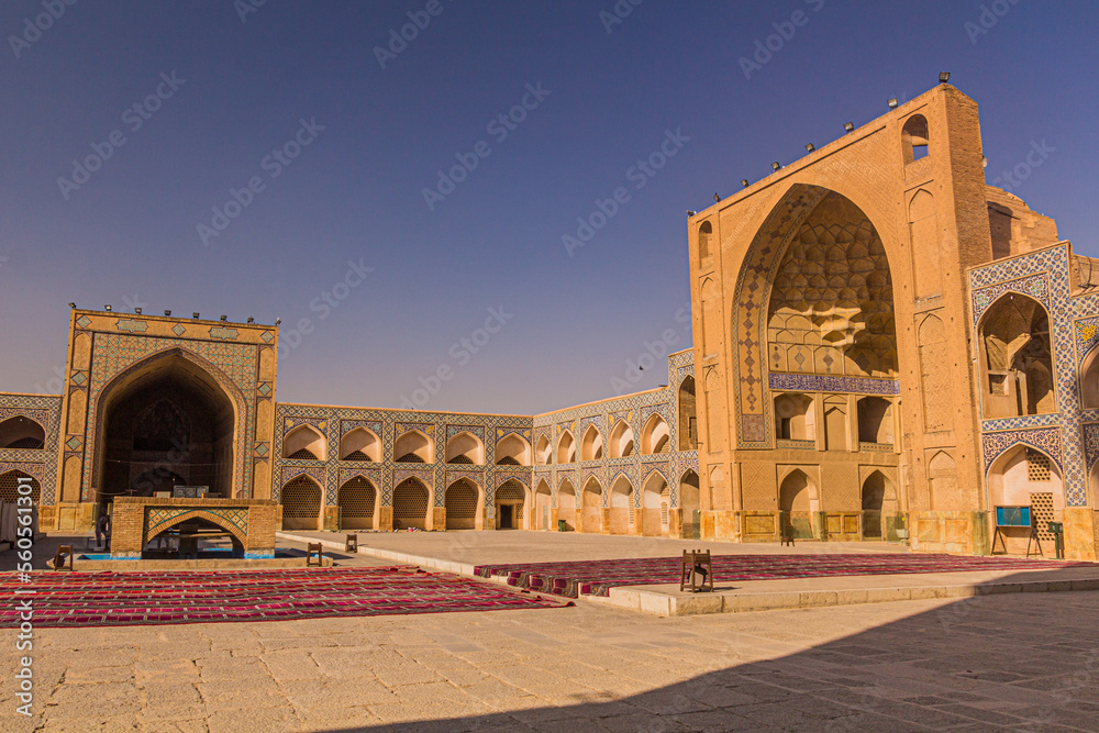 Courtyard of the Jameh mosque in Isfahan, Iran