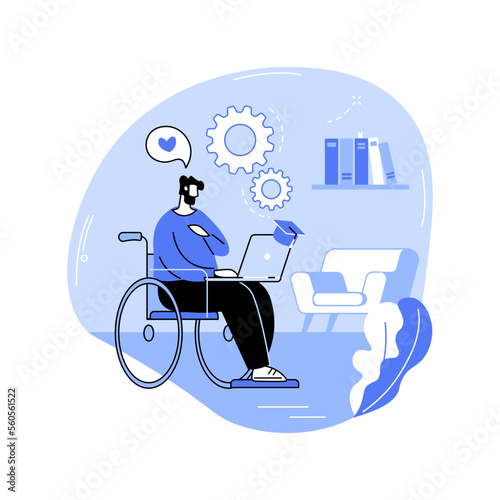 Study from home isolated cartoon vector illustrations.