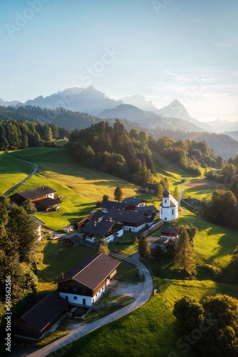 Wamberg in the Bavarian Alps taken in August 2022 photo