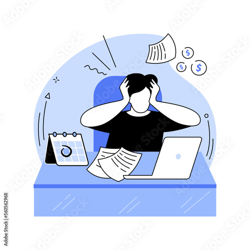 Loan burden isolated cartoon vector illustrations.