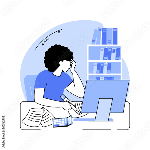 Loan forbearance isolated cartoon vector illustrations.