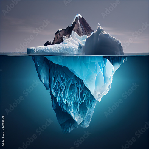 Iceberg illustration showin...