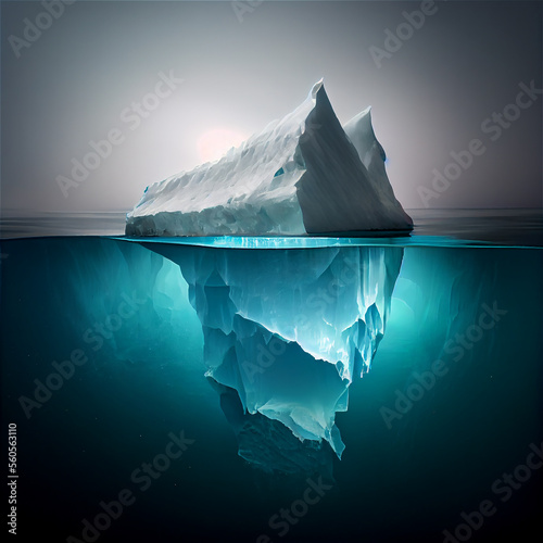 Iceberg illustration showin...