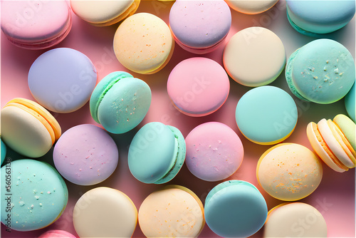 pastel colored French macar...