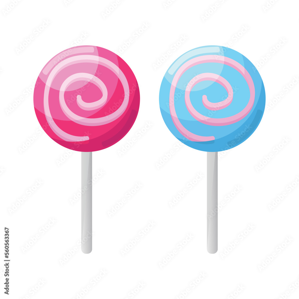 Lollipops party candy vector illustration on white background. Lollipops are children's favorite. Lollipops party candy vector illustration on white background. Lollipops are children's favorite.