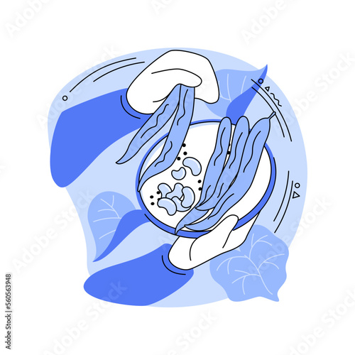 Beans growing isolated cartoon vector illustrations.