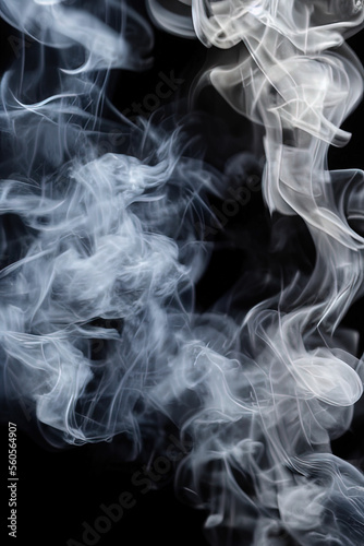 Smoke on black background. IA Tehnology
