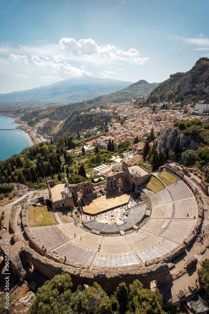 Teatro Antico di Taormina. in Sicily Italy taken in May 2022