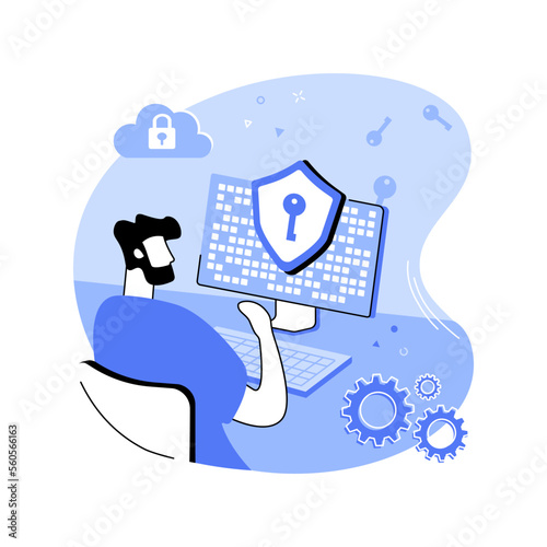 Encryption isolated cartoon vector illustrations.