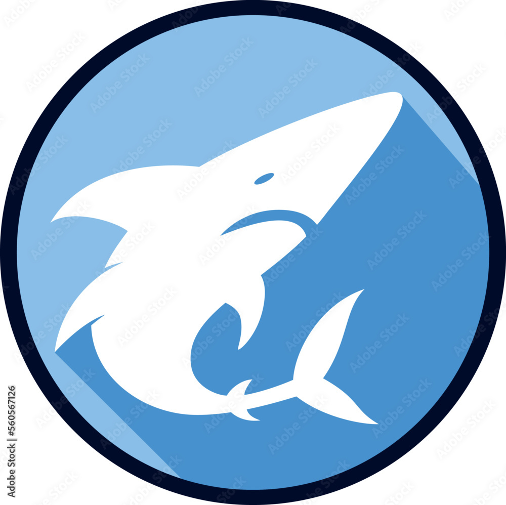 Fototapeta premium Silhouette Shark-Attack , vector illustration