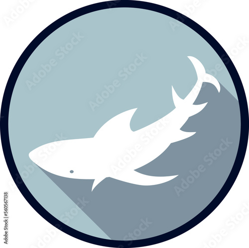 Silhouette Shark-Attack , vector illustration