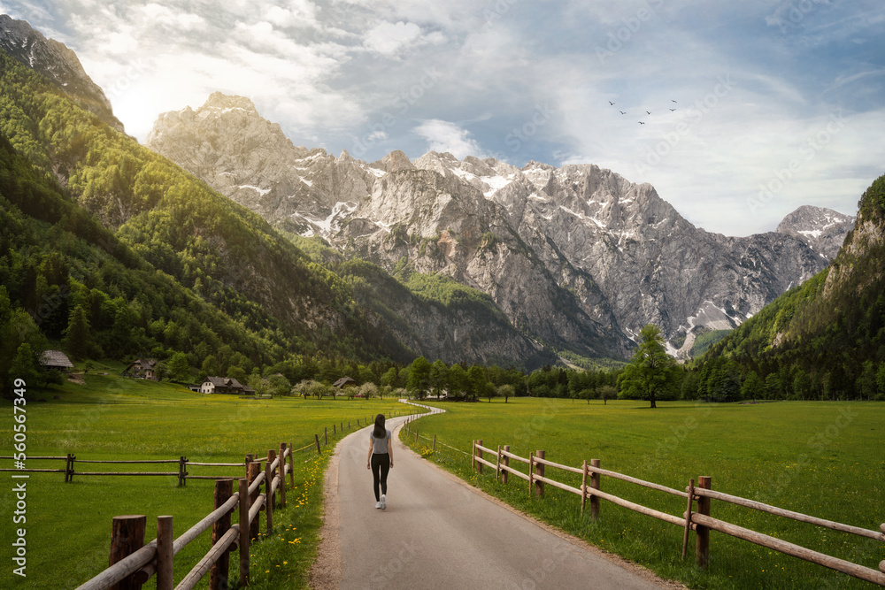 Logar Valley in Julian Alps, Slovenia taken in June 2022