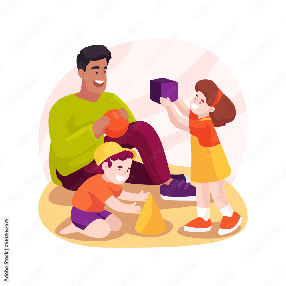 Learn geometrical objects isolated cartoon vector illustration. Learn geometrical objects isolated cartoon vector illustration.