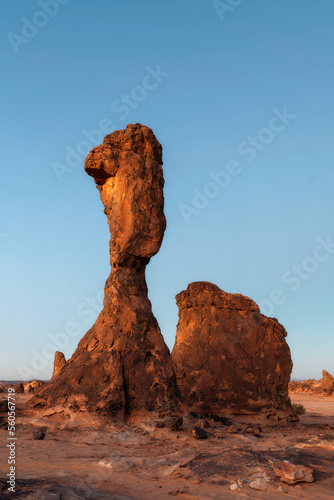 Rock Formations during Sunrise in the Desert photo