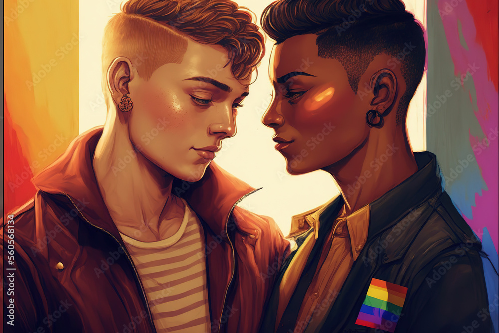 Gender queer romance. Generative AI. Gender queer romance. Generative AI.