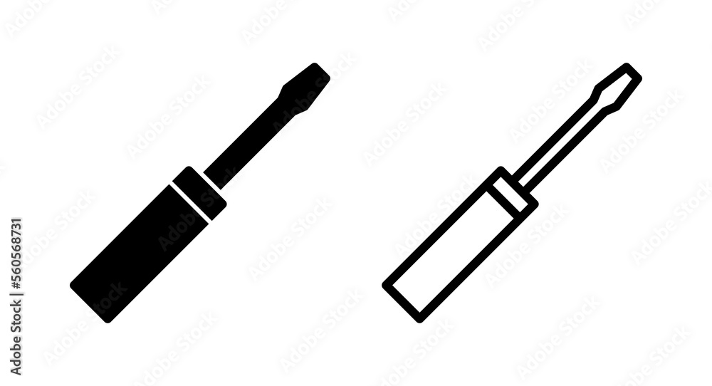 Obraz premium Screwdriver icon vector illustration. tools sign and symbol