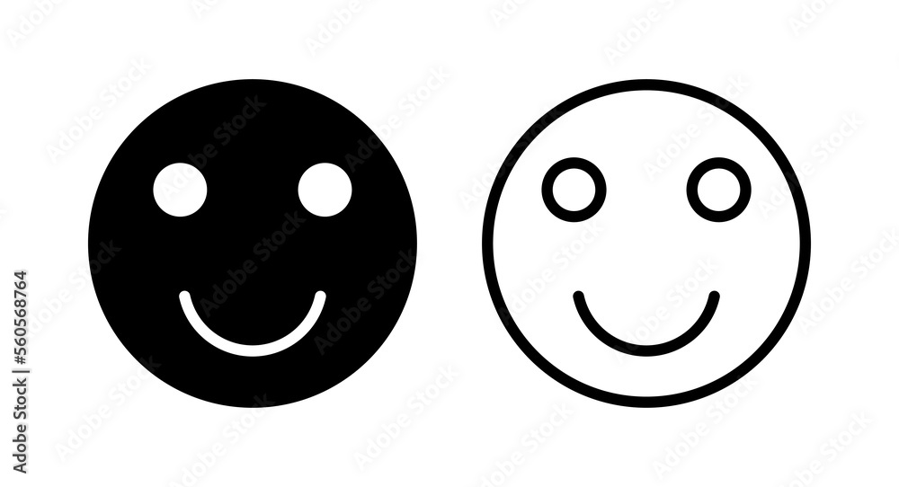 Fototapeta premium smile icon vector illustration. smile emoticon icon. feedback sign and symbol