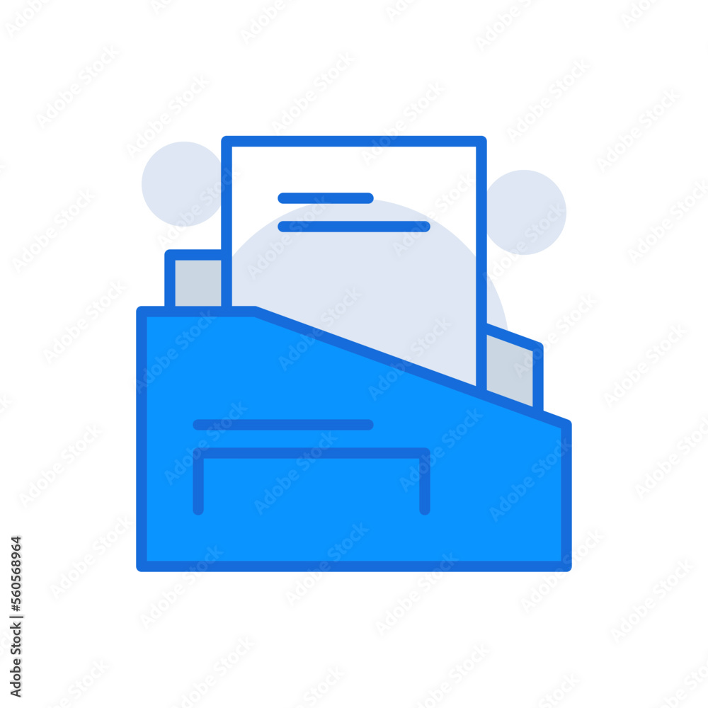 File Data business icon with blue duotone style. Corporate, currency, database, development, discover, document, e commerce. Vector illustration File Data business icon with blue duotone style. Corporate, currency, database, development, discover, document, e commerce. Vector illustration