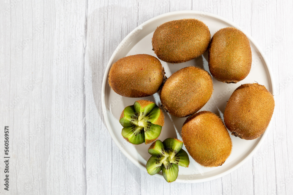 Fresh Kiwi fruit on the table. Fresh Kiwi fruit on the table.