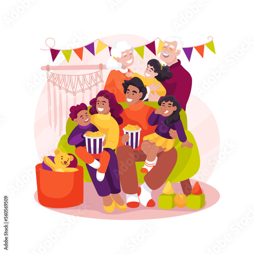 Playdate at home isolated cartoon vector illustration.