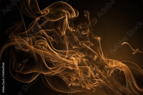 smoke with black background, cloud, Made by AI,Artificial intelligence