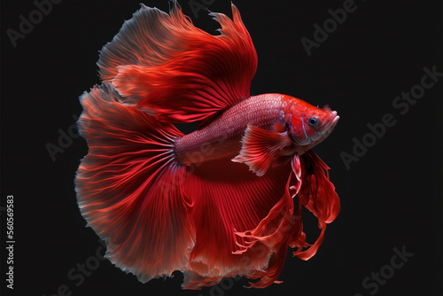 halfmoon betta fish, siamese fighting fish, betta splendens, Made by AI,Artificial intelligence