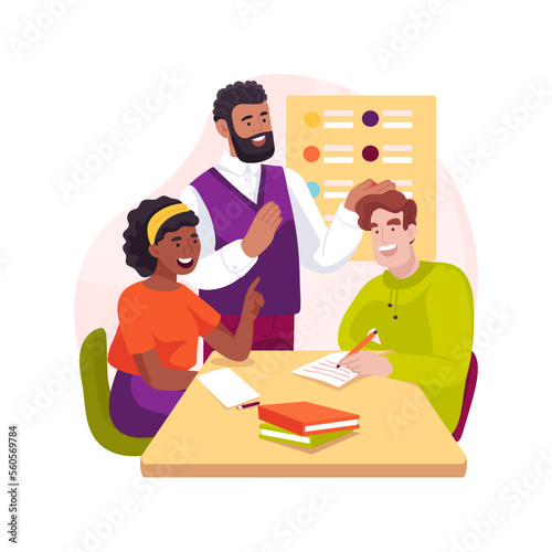 Individualised curriculum isolated cartoon vector illustration.