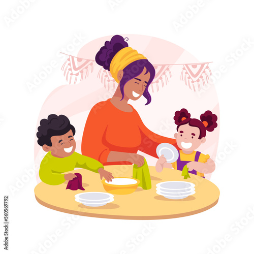 Learning practical skills isolated cartoon vector illustration.