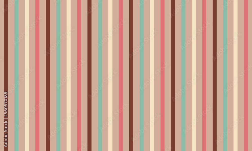 Obraz premium チョコレートカラーのストライプ柄バレンタインの背景パターン