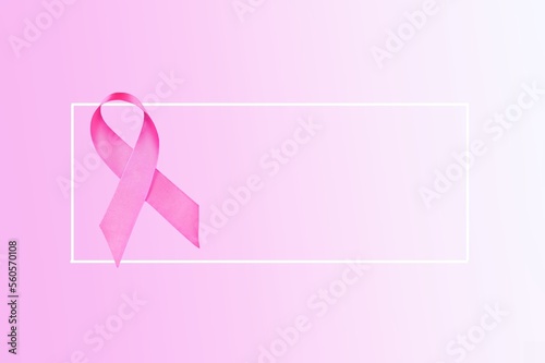 Cancer concept. Silk pink ribbon for support © BillionPhotos.com