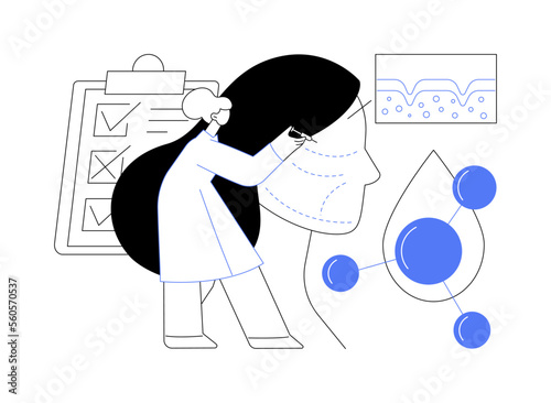 Beauty injection abstract concept vector illustration.