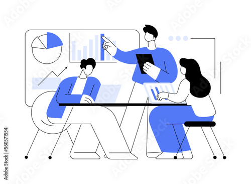 Meeting abstract concept vector illustration.