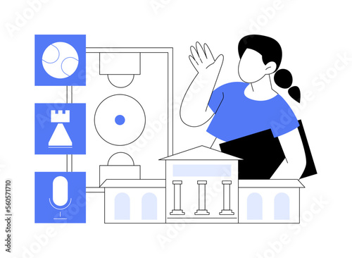 After school activities abstract concept vector illustration.
