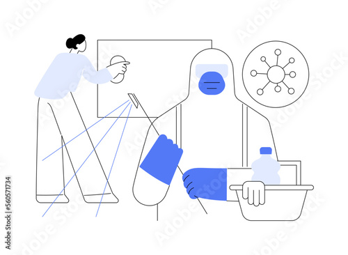 School sanitation abstract concept vector illustration.