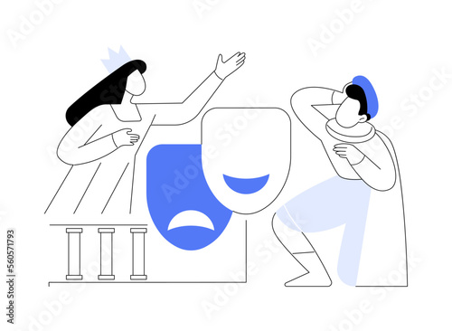 School theater abstract concept vector illustration.