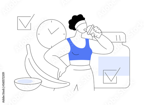 Sports nutrition abstract concept vector illustration.