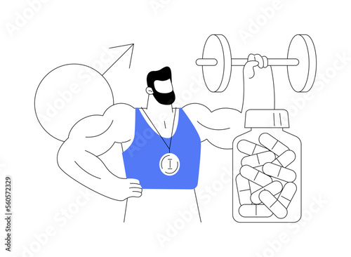 Anabolic steroids abstract concept vector illustration.