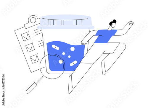 Doping test abstract concept vector illustration.