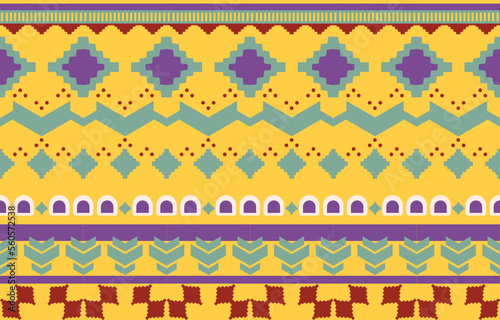 Navajo native american fabric seamless pattern geometric tribal ethnic traditional background  design elements  design for carpet wallpaper clothing rug interior embroidery vector illustration.