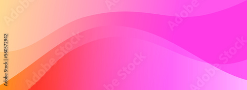 明るいピンクとオレンジ色の曲線グラデーションで描かれたアブストラクト背景画像。ヘッダー、バナー用