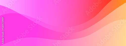 明るいピンクとオレンジ色の曲線グラデーションで描かれたアブストラクト背景画像。ヘッダー、バナー用