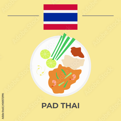 Pad Thai vector eps 10. easy to edit
