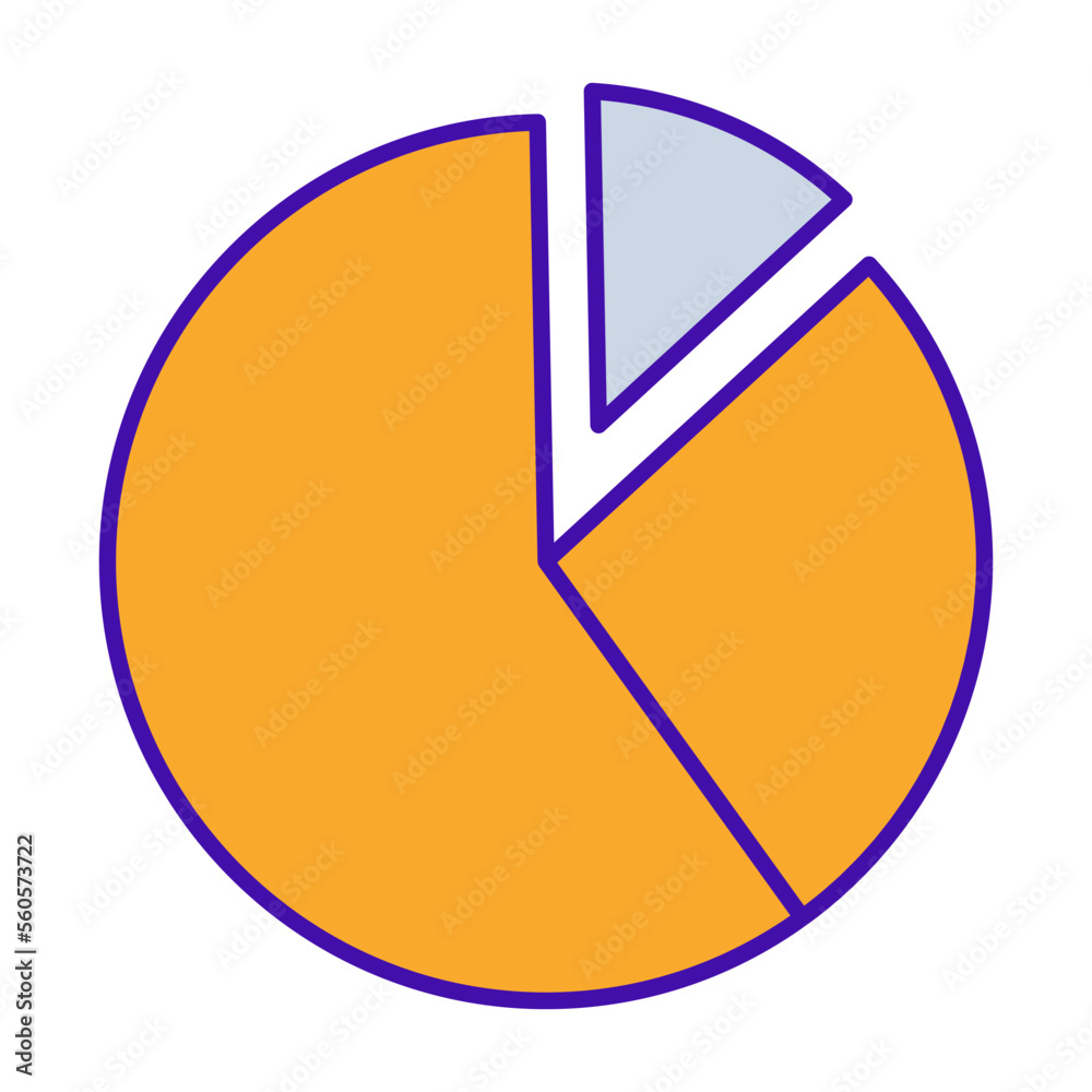 Pie chart business icon collection with purple orange outline style. symbol, set, web, line, technology, internet, design. Vector Illustration Pie chart business icon collection with purple orange outline style. symbol, set, web, line, technology, internet, design. Vector Illustration
