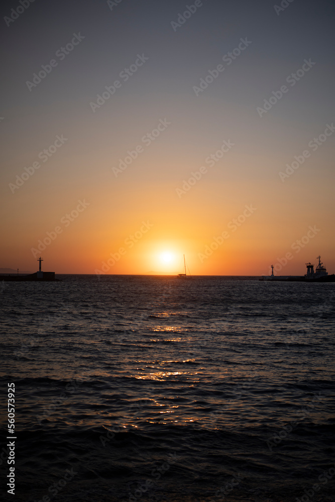 Mykonos Sonnenuntergang Meer