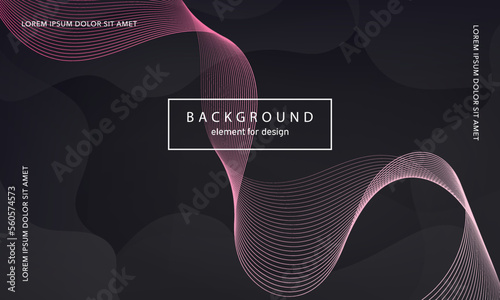 Abstract background. Wave element for design poster. Digital frequency track equalizer. Stylized line art. Colorful shiny wave lines created using blend tool. Curved wavy line smooth stripe. Vector.
