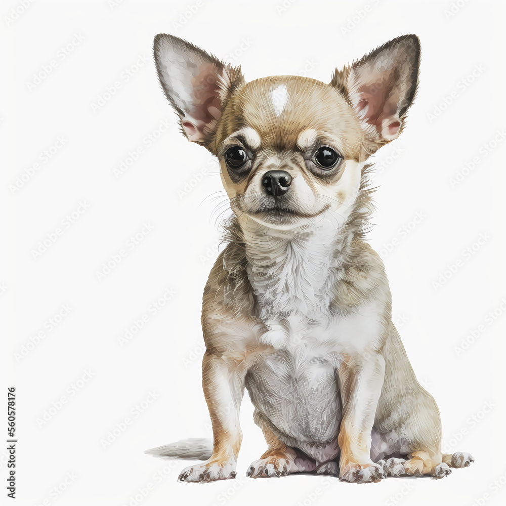 “Generative AI” Chihuahua digital illustration.