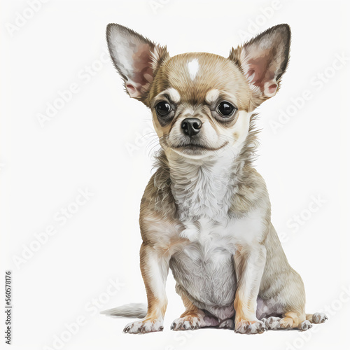    Generative AI    Chihuahua digital illustration.